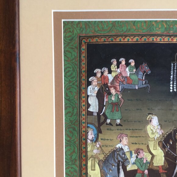 Marriage of Dara Shikoh Indian Mughal Framed Painting - Picture 4 of 9